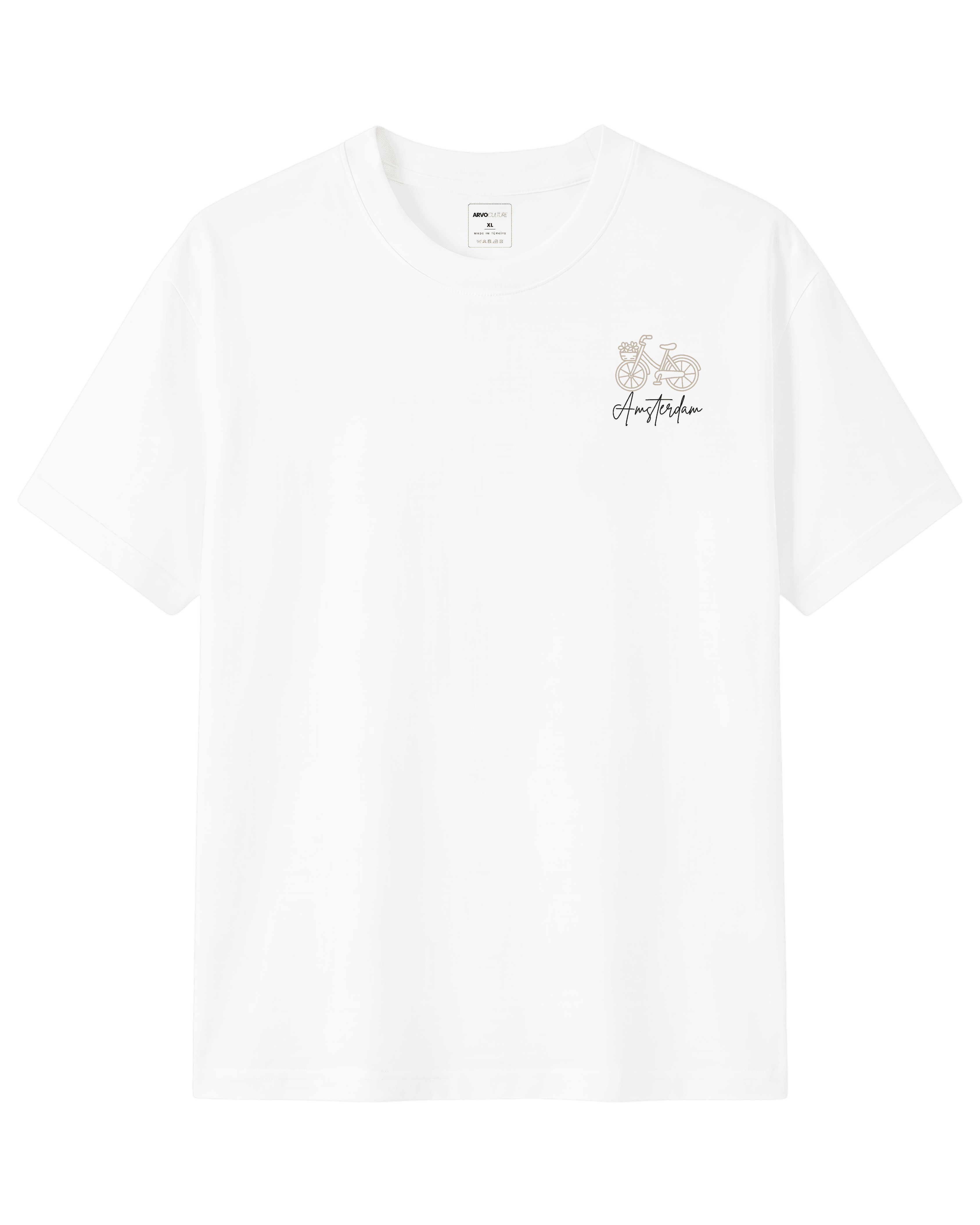 The Society Collection Amsterdam Oversize Unisex Tişört - Beyaz