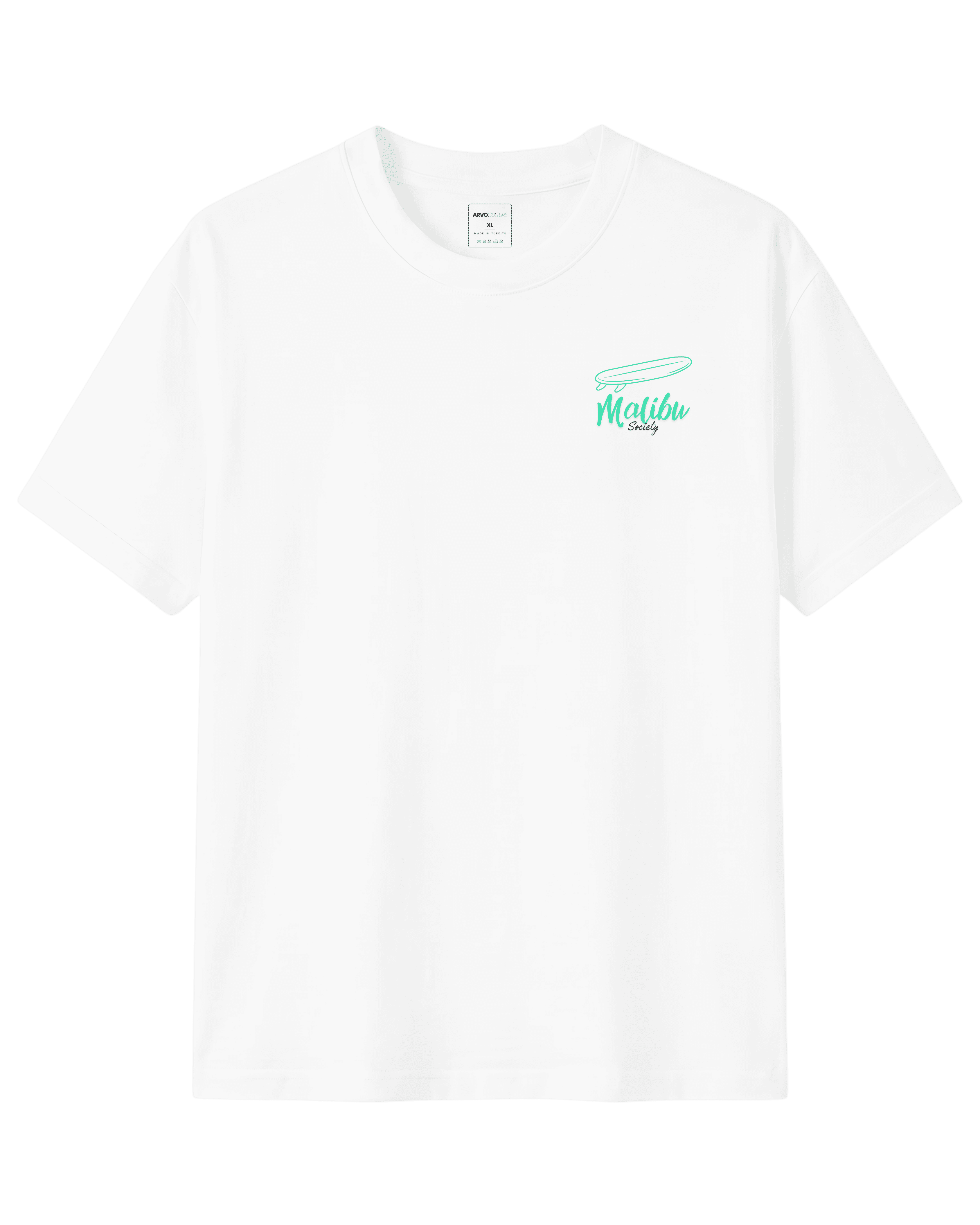 The Society Collection Malibu Oversize Unisex Tişört - Beyaz