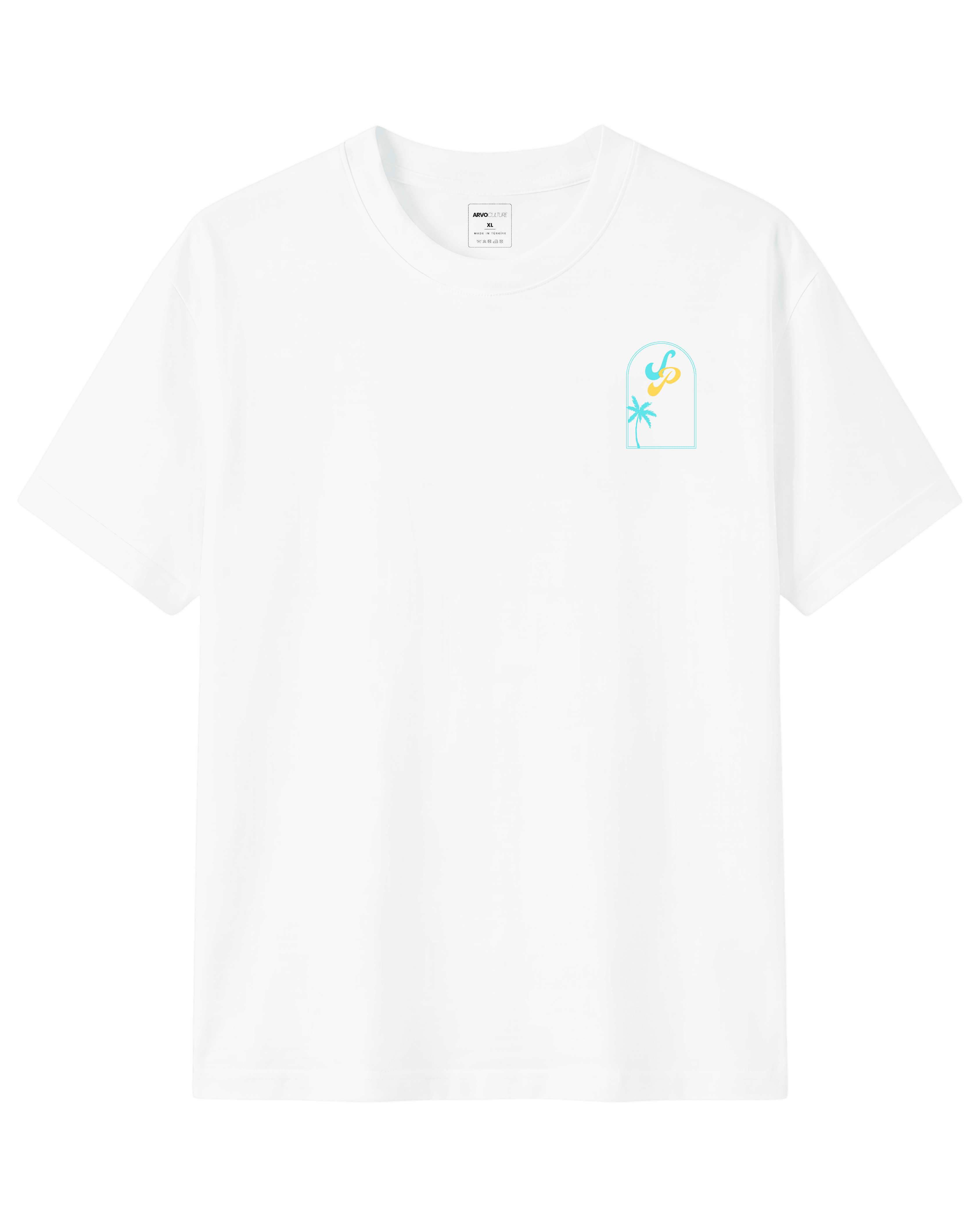 The Society Collection Palm Springs Oversize Unisex Tişört - Beyaz