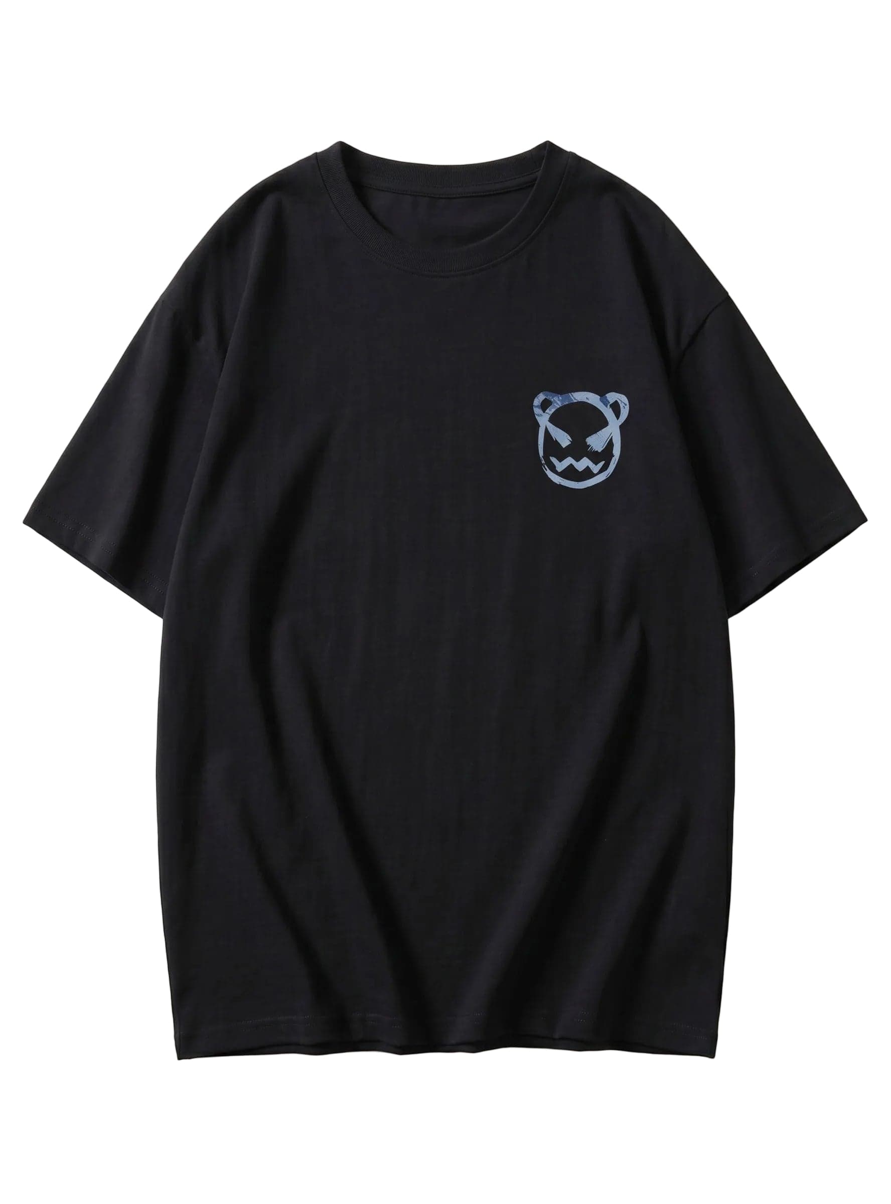 Blue Bear Oversize Erkek Tişört - Siyah