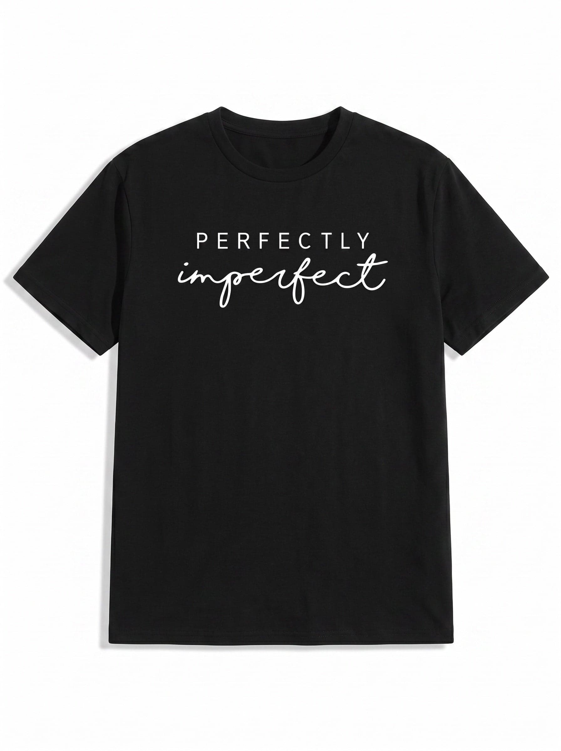 Perfectly Imperfect Oversize Erkek Tişört - Siyah