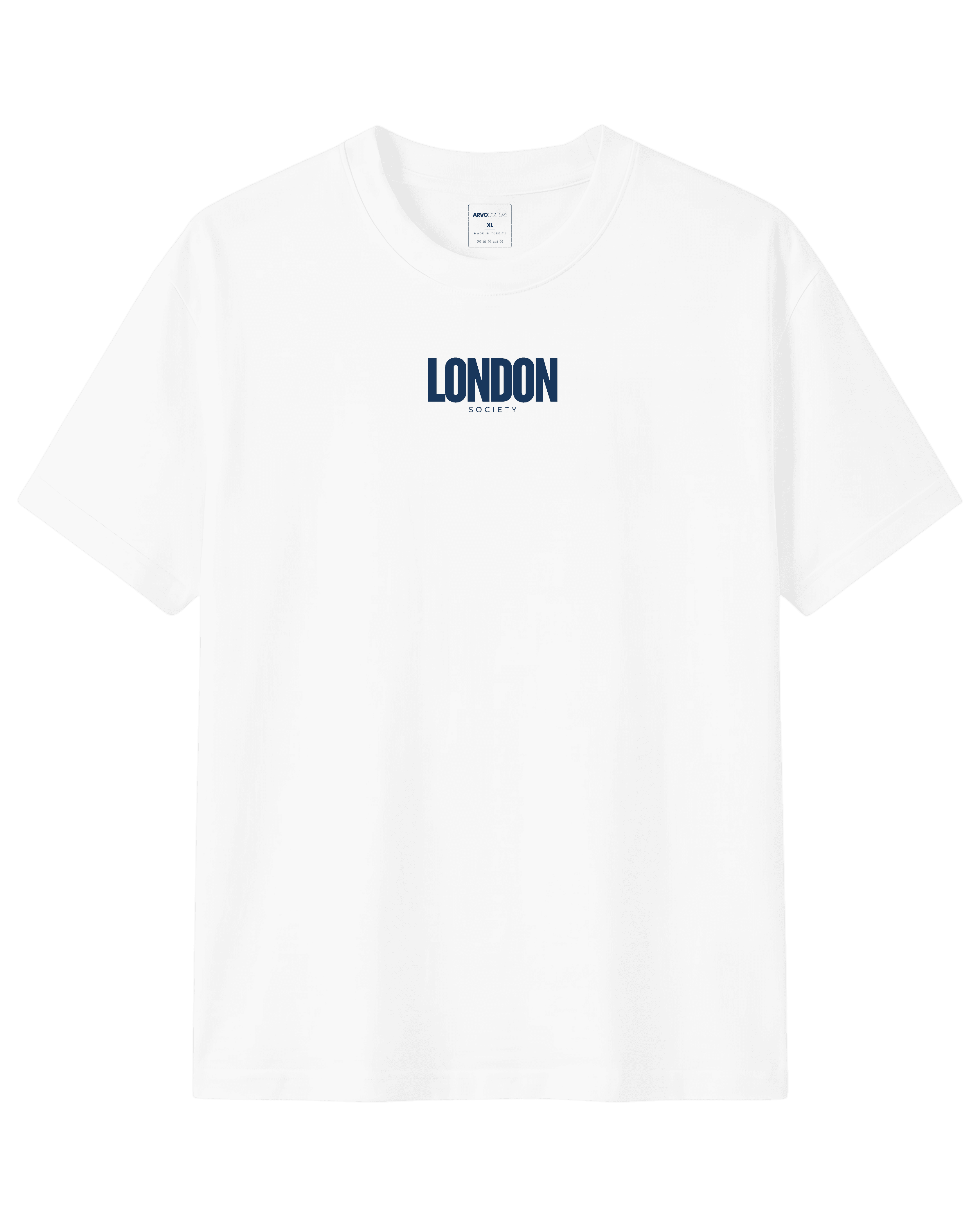 The Society Collection London Oversize Unisex Tişört - Beyaz