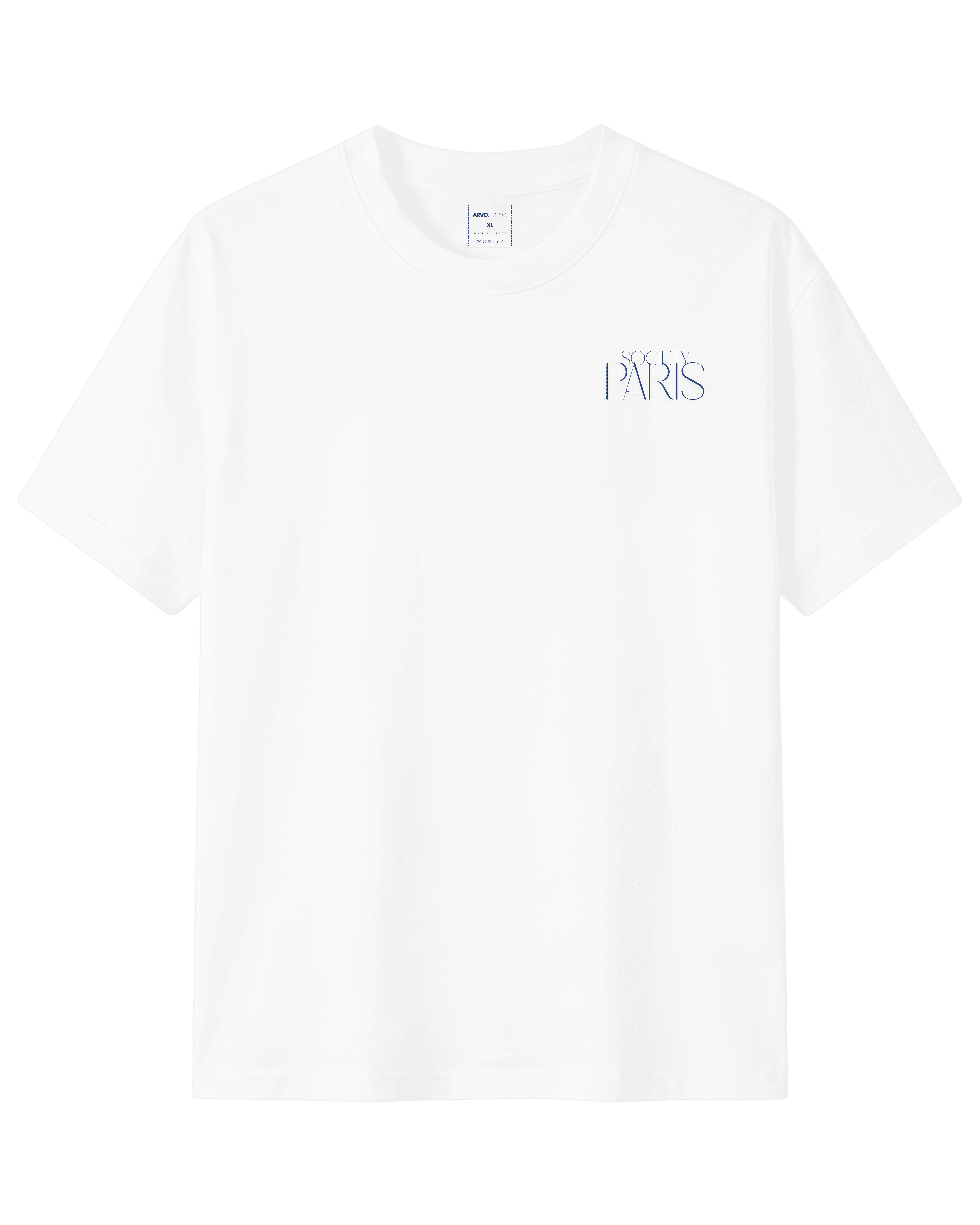 The Society Collection Paris Oversize Unisex Tişört - Beyaz