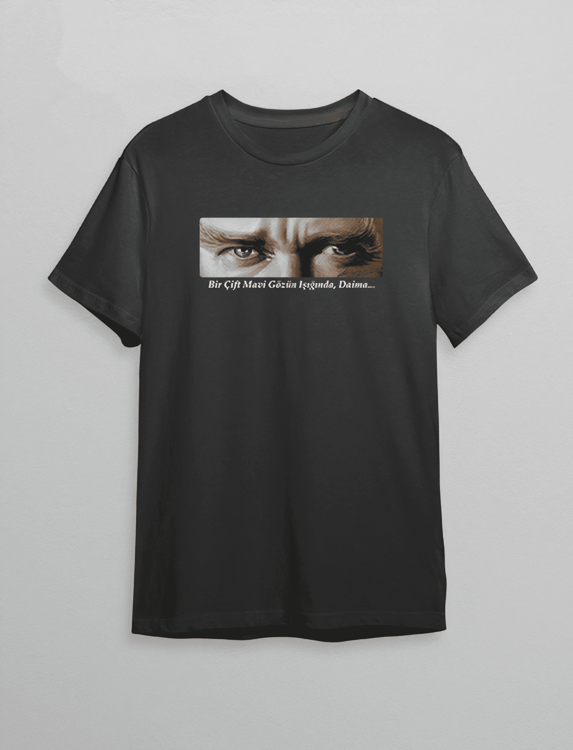10 Kasım Atatürk'ü Anma Günü Baskılı Oversize Bisiklet Yaka T-shirt - Siyah