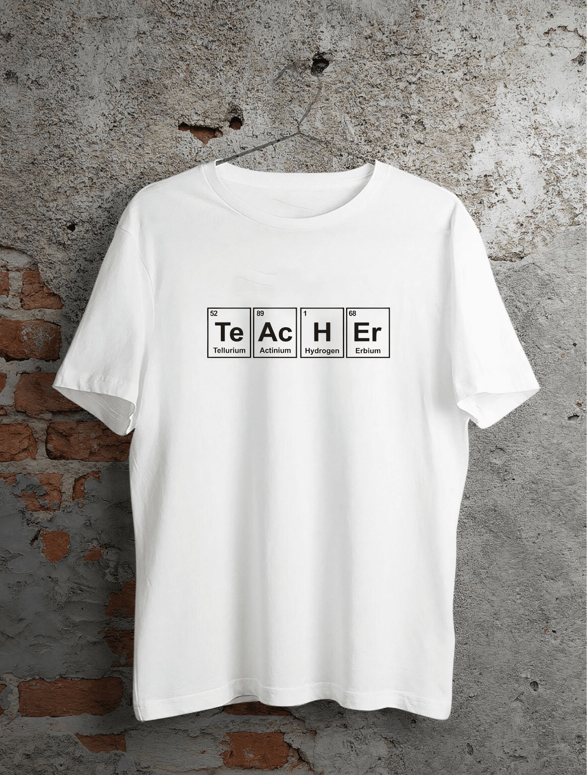 24 Kasım Kimya Öğretmeni Hediyesi Baskılı Bisiklet Yaka T-shirt - Beyaz