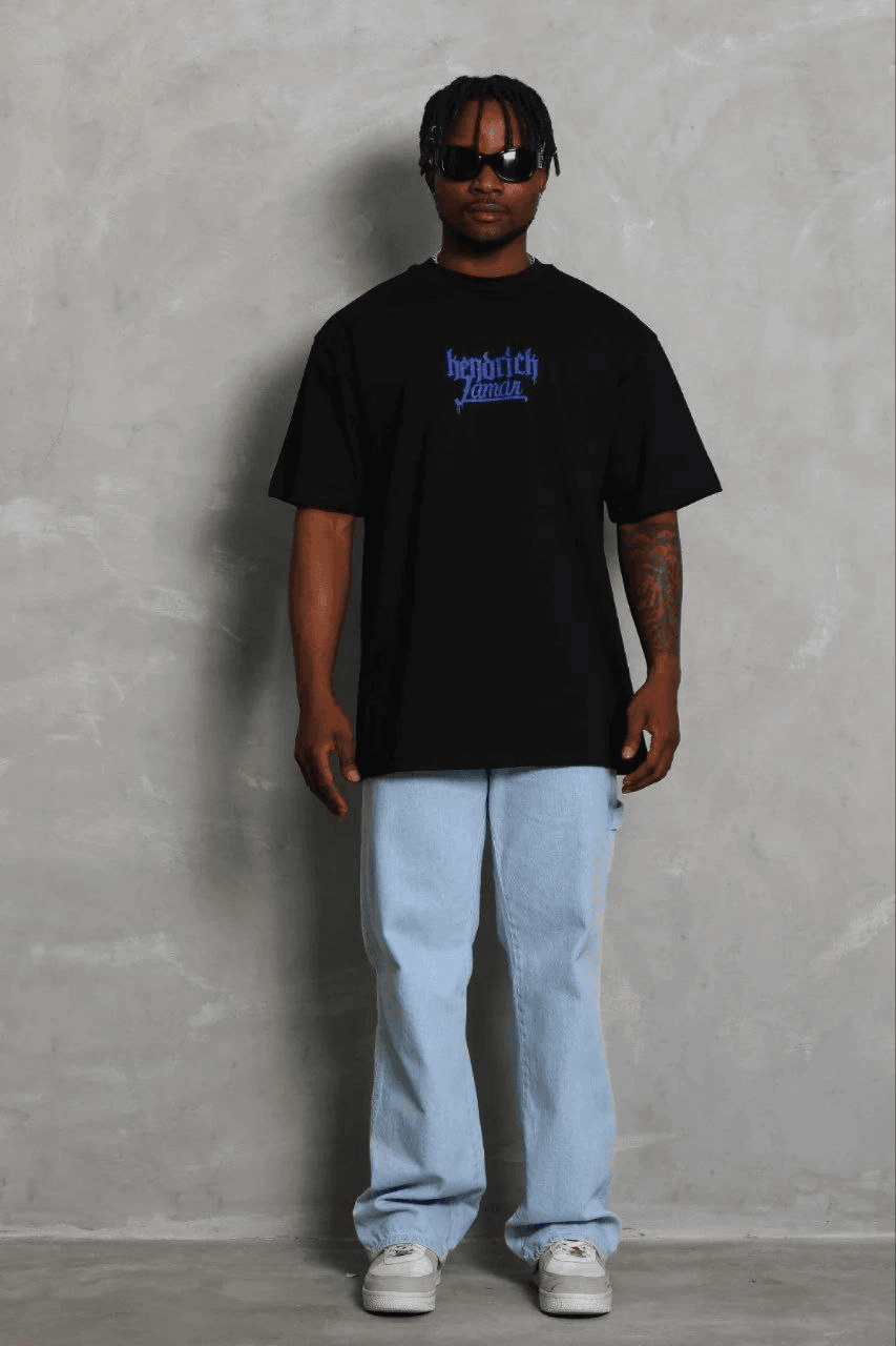 Erkek Baskılı T-Shirt Kısa Kol Bisiklet Yaka Regular Fit Tişört - Siyah — görsel 1 / 2