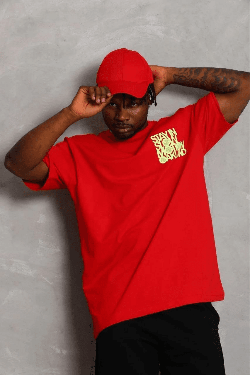 Erkek Baskılı T-Shirt Kısa Kol Bisiklet Yaka Regular Fit Tişört - Kırmızı — görsel 1 / 4
