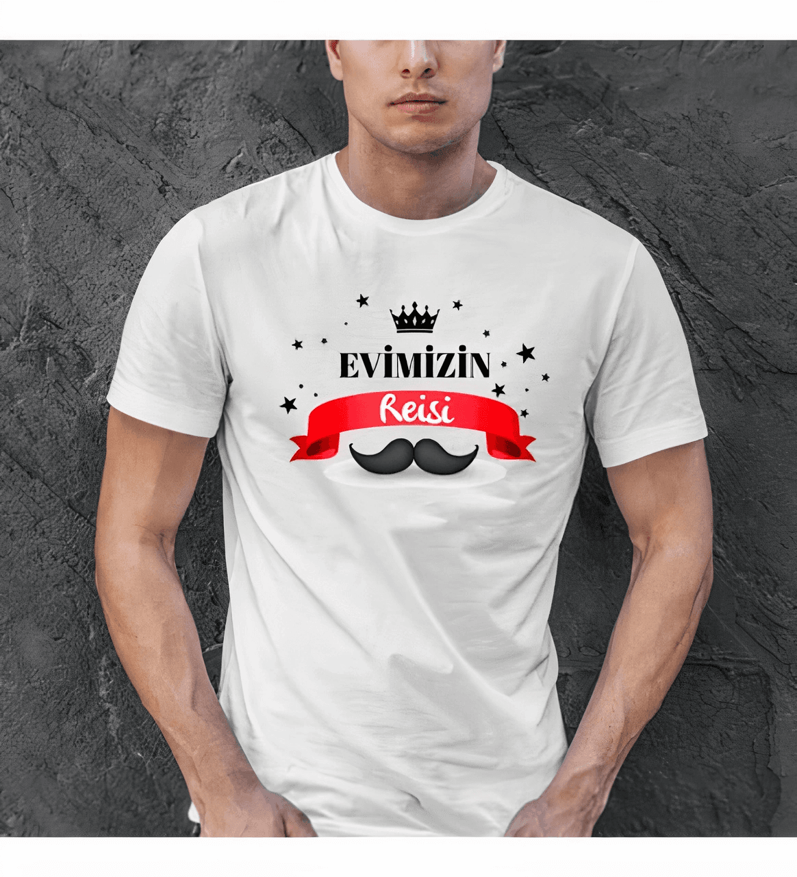 Babalar Günü Hediye Baba Temalı Baskılı Oversize Bisiklet Yaka T-shirt - Beyaz