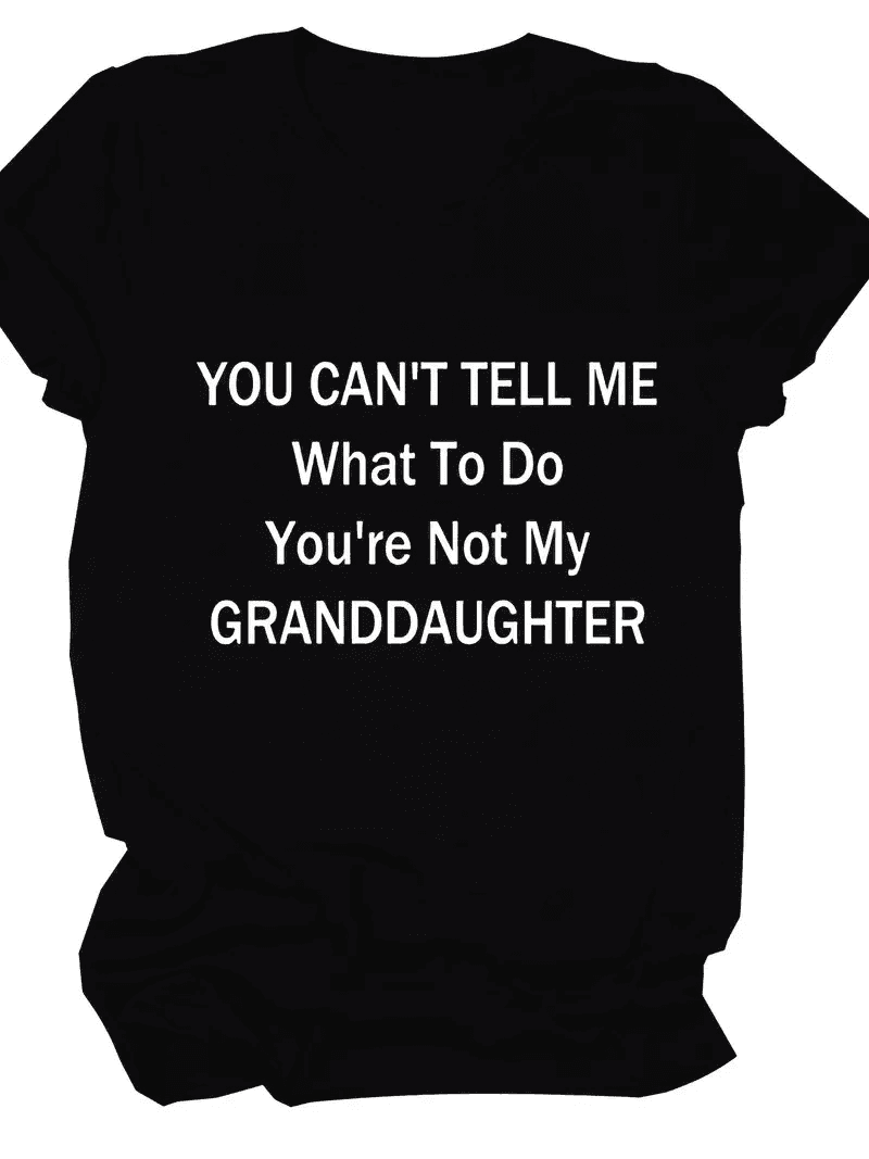 Kadın Baskılı Tişört Kısa Kol Bisiklet Yaka T-shirt - Siyah — görsel 1 / 5