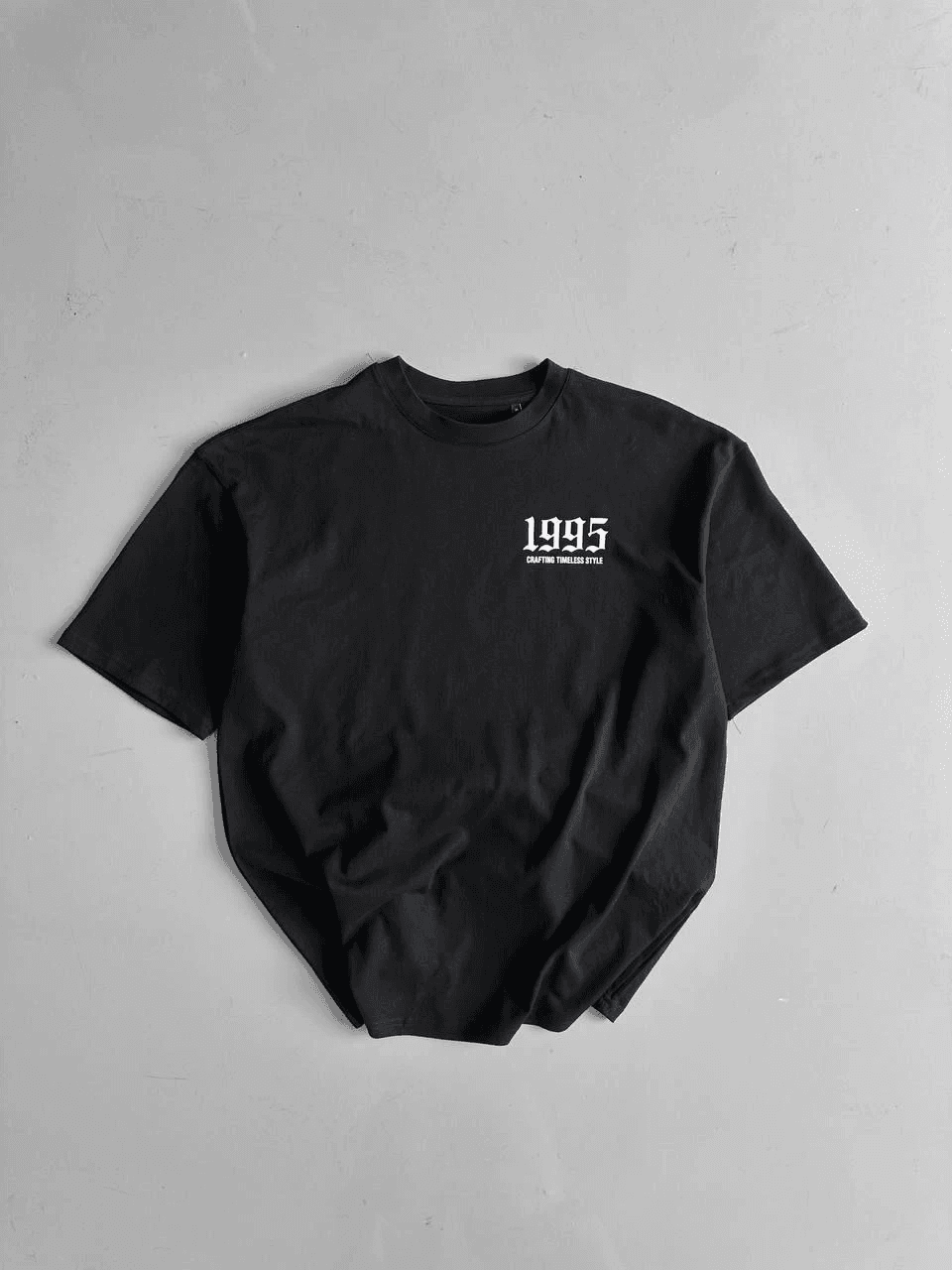 Erkek Baskılı T-Shirt Kısa Kol Bisiklet Yaka Regular Fit Yazlık Tişört - Siyah