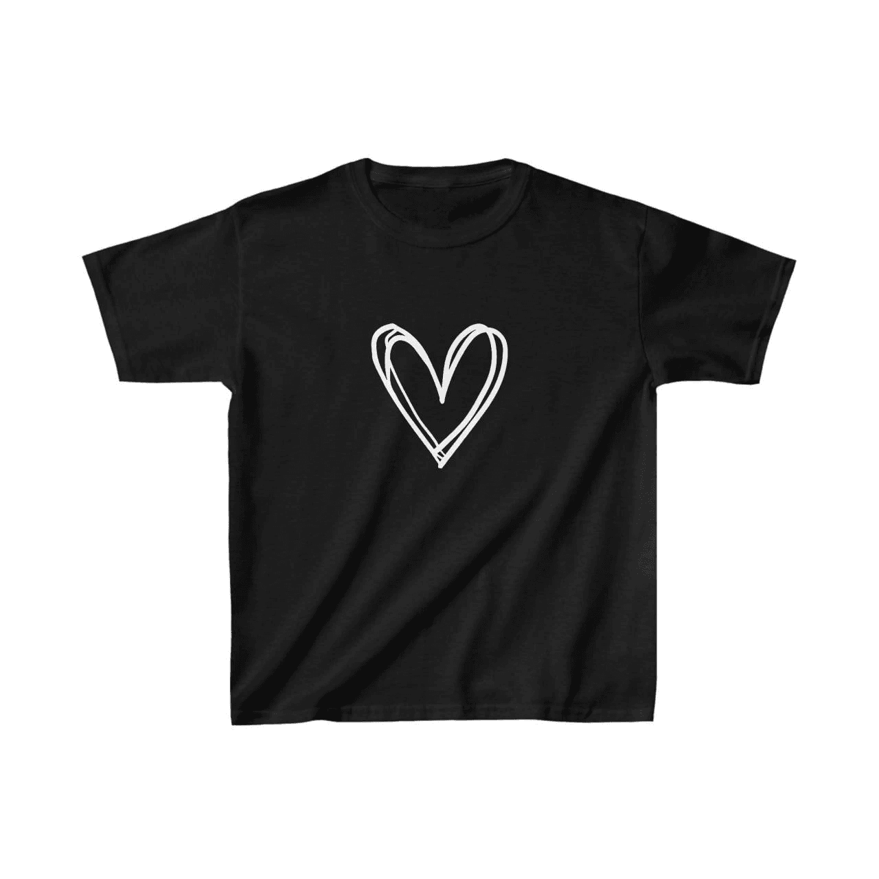 Çocuk Kız Baskılı T-Shirt - Siyah