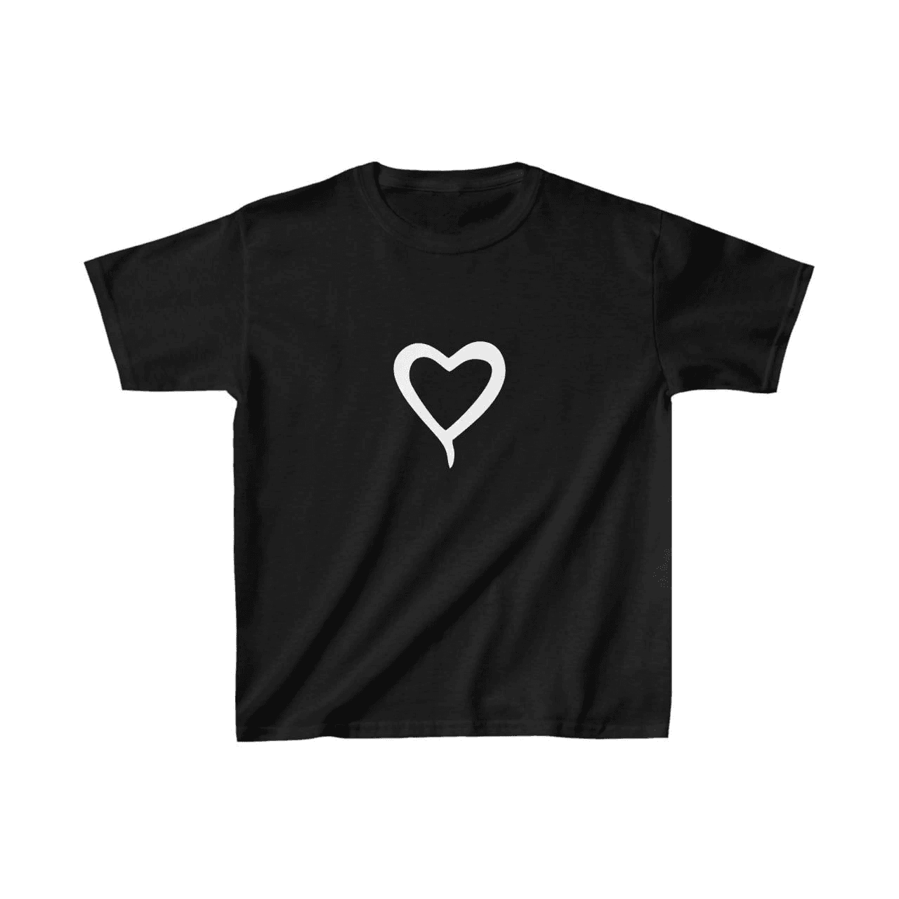 Çocuk Kız Baskılı T-Shirt - Siyah