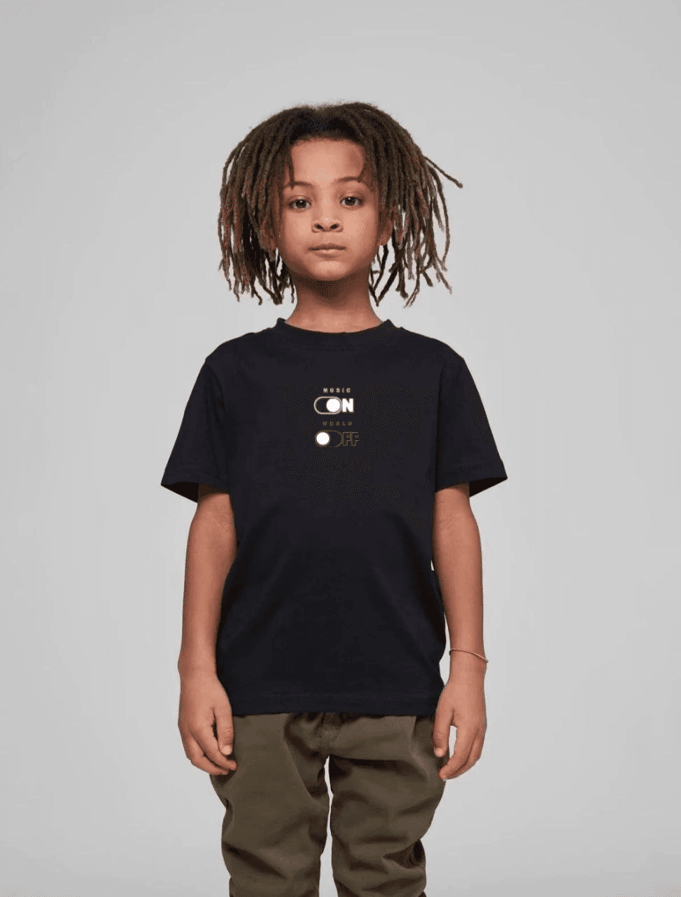 Çocuk Unisex Baskılı T-Shirt - Siyah — görsel 1 / 2