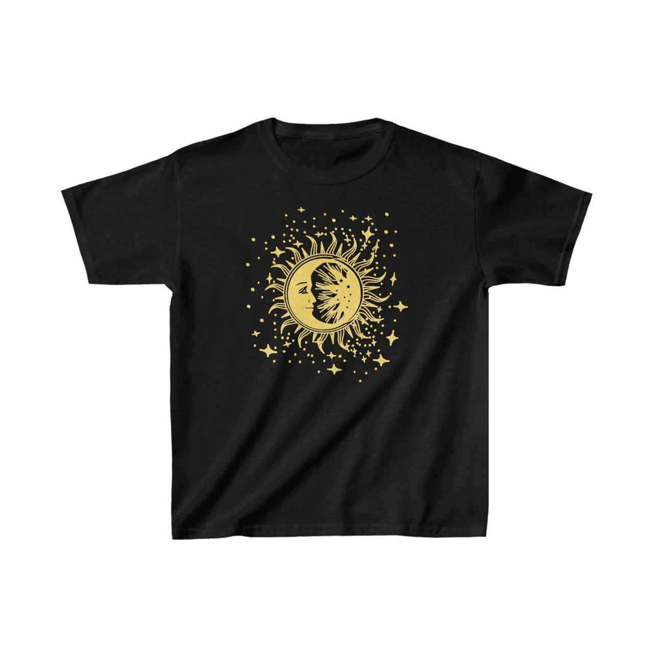 Çocuk Unisex Baskılı T-Shirt - Siyah
