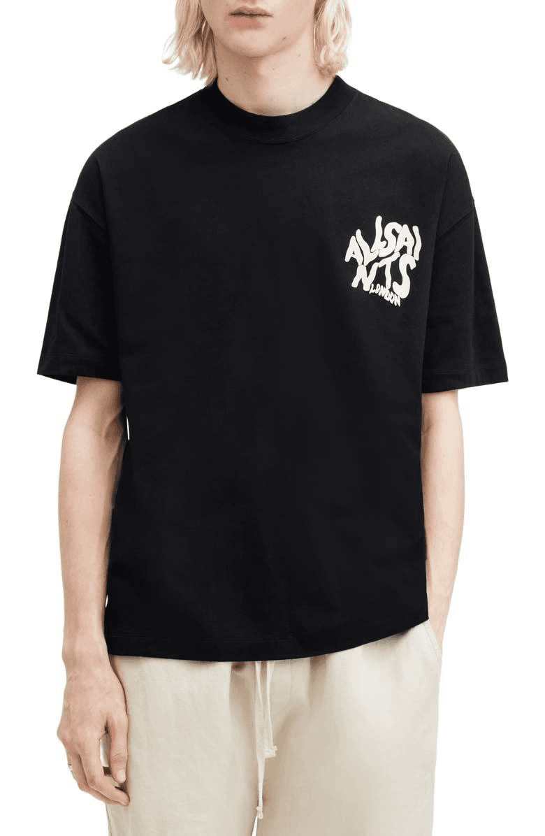Erkek Tişört Baskılı Kısa kol T-shirt - Siyah