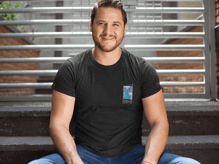 Erkek Tişort Bisiklet Yaka Baskılı Kısa kol T-Shirt - Siyah