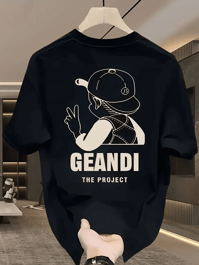 Kadın T-Shirt "GANDHI The Project" Baskılı Kısa Kollu tişört - Siyah — görsel 1 / 5