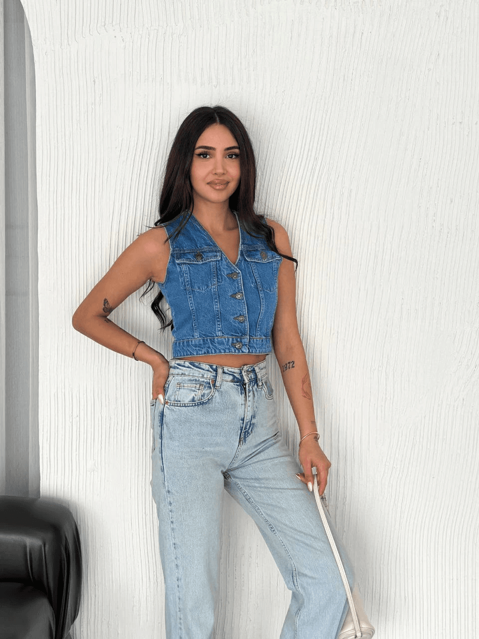 Kot Jeans Kadın Yelek - Mavi — görsel 1 / 5
