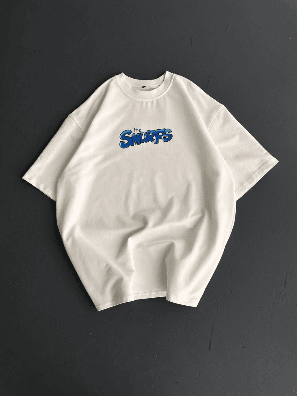 Erkek Ön ve Arka Baskılı T-Shirt Kısa Kol Bisiklet Yaka Regular Fit Tişört - Beyaz — görsel 1 / 4