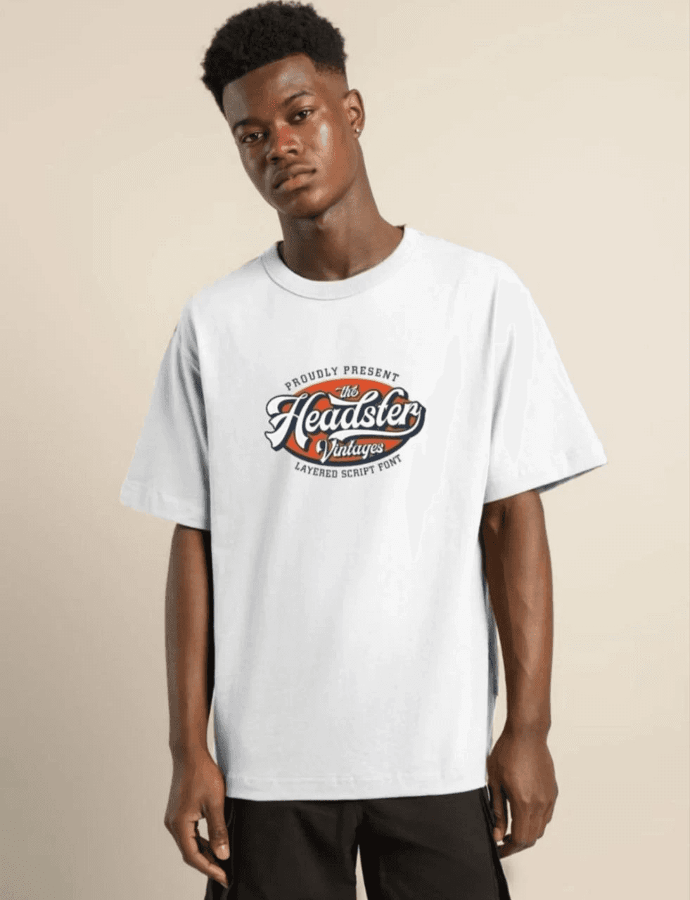 Erkek Baskılı T-Shirt Kısa Kol Bisiklet Yaka Regular Fit Rahat Kalıp Günlük Tişört - Beyaz — görsel 1 / 3