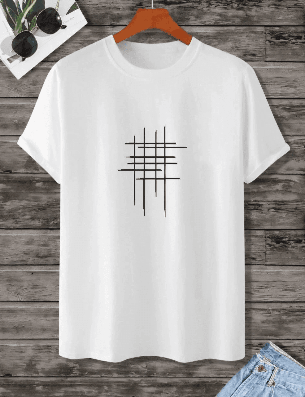 Kadın Baskılı Oversize kısa kol T-Shirt - Beyaz — görsel 1 / 2