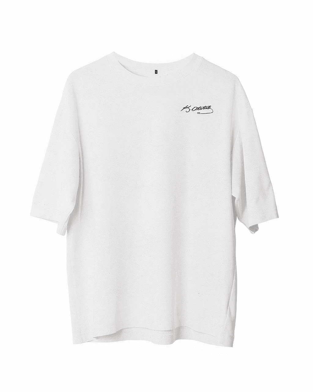 Erkek Kısa Kol Tişört Bisiklet Yaka ATATÜRK Baskılı T-Shirt - Beyaz