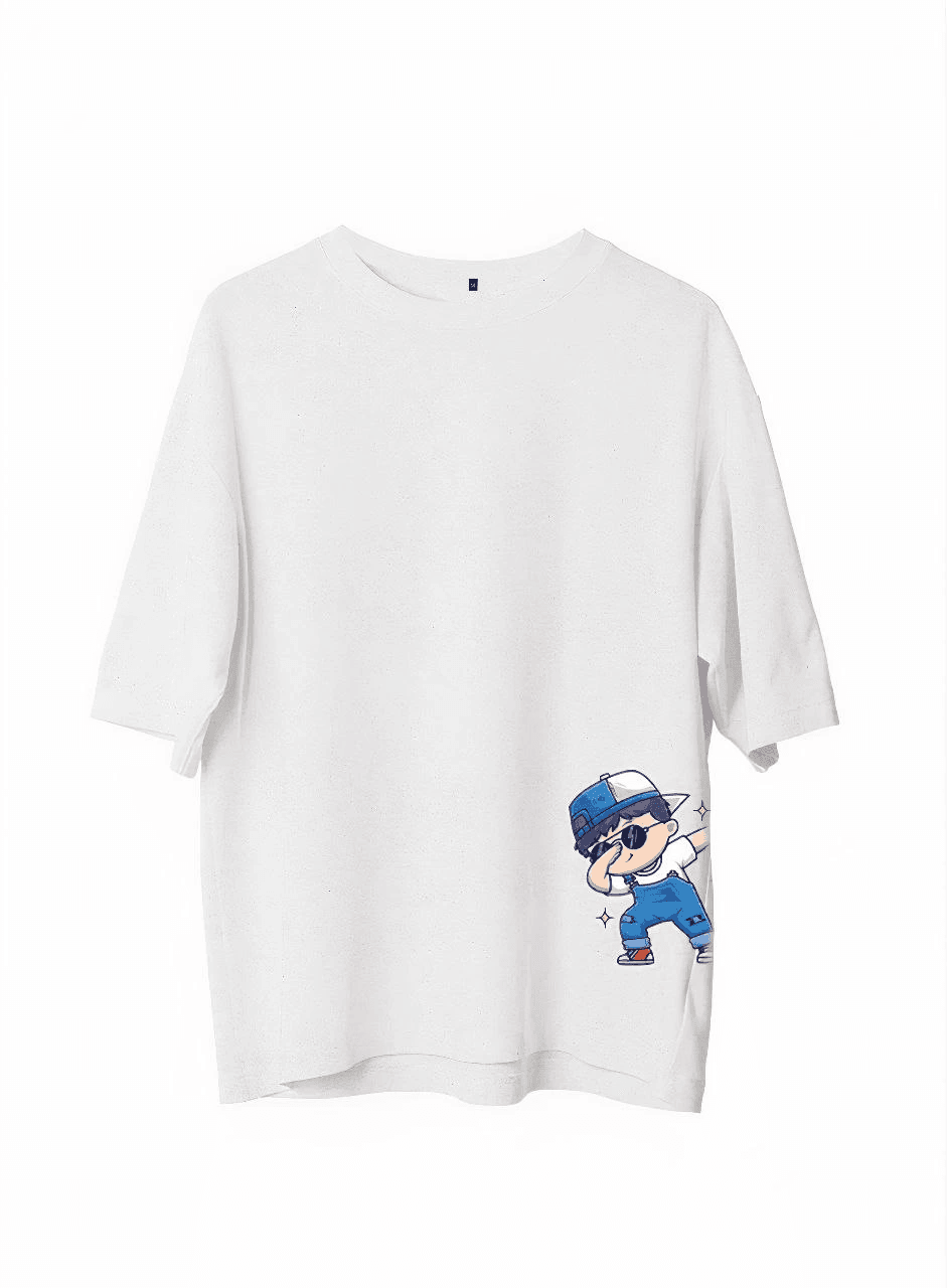 Erkek Baskılı T-Shirt Kısa Kol Bisiklet Yaka Regular Fit Rahat Kalıp Günlük Tişört - Beyaz
