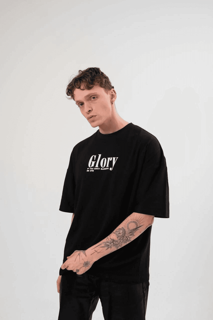 Erkek Tişört Yazlık Bisiklet Yaka Baskılı Kısa kol T-Shirt - Siyah — görsel 1 / 2