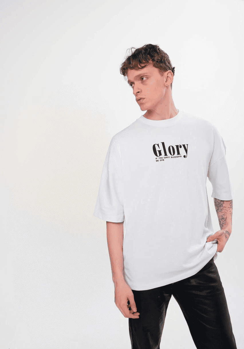 Erkek Kısa Kol Yazlık Tişört Bisiklet Yaka Baskılı Oversize T-Shirt - Siyah — görsel 1 / 2