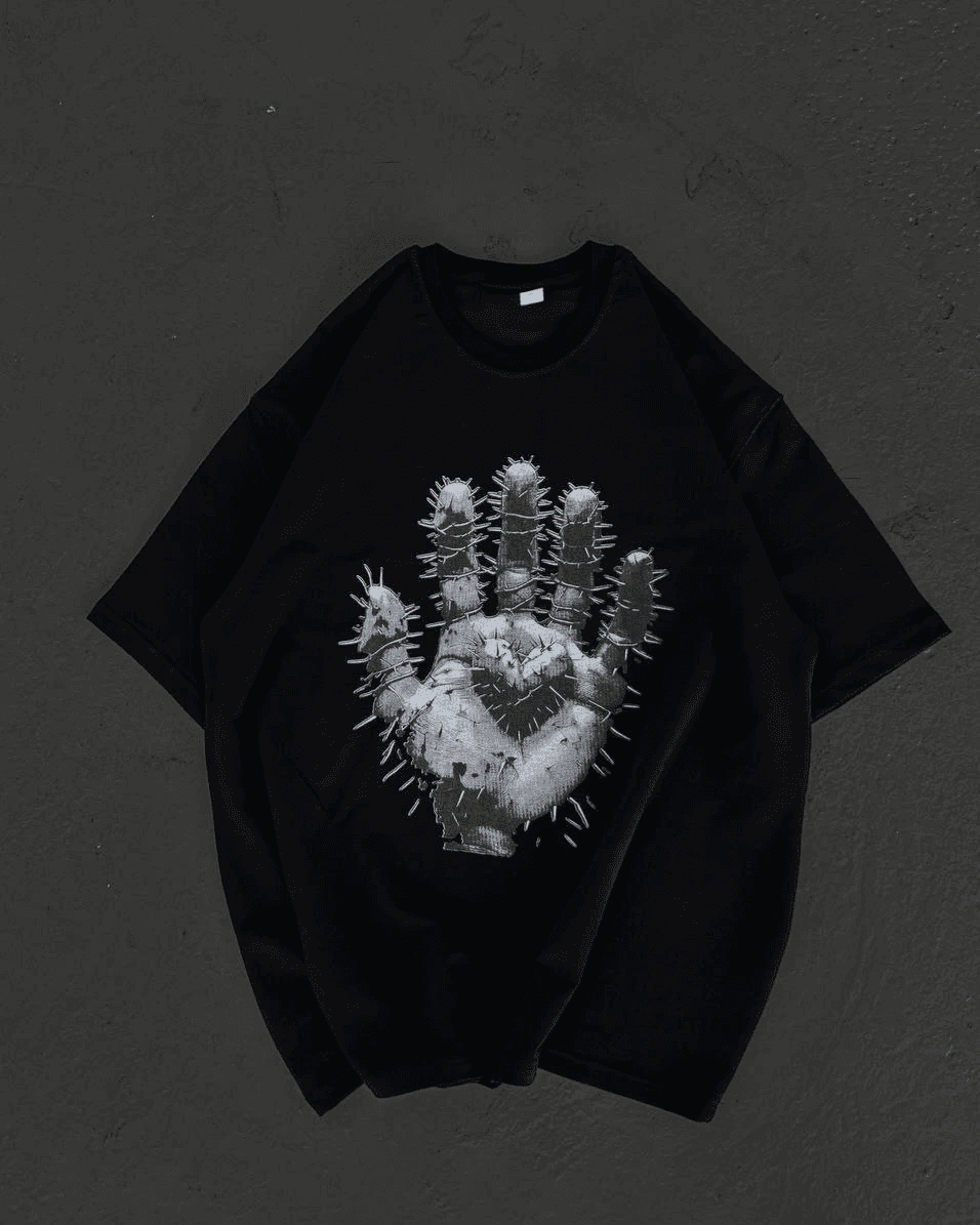 Kadın Baskılı T-Shirt Kısa Kol Bisiklet Yaka Regular Fit Rahat Kalıp Günlük Tişört - Siyah — görsel 1 / 2