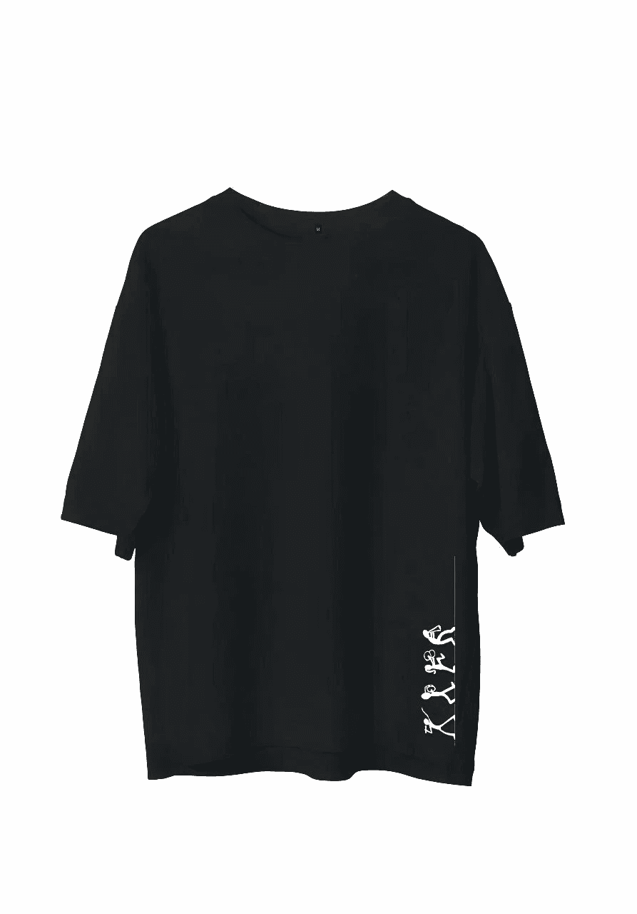Erkek Baskılı T-Shirt Kısa Kol Bisiklet Yaka Regular Fit Rahat Kalıp Günlük Tişört - Siyah