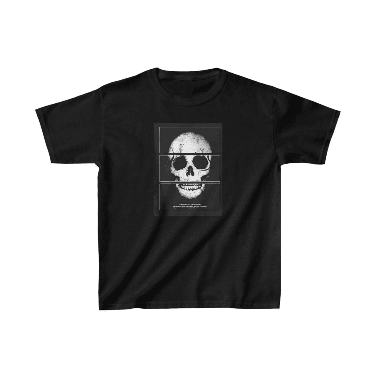 Unisex Çocuk Baskılı T-Shirt - Siyah