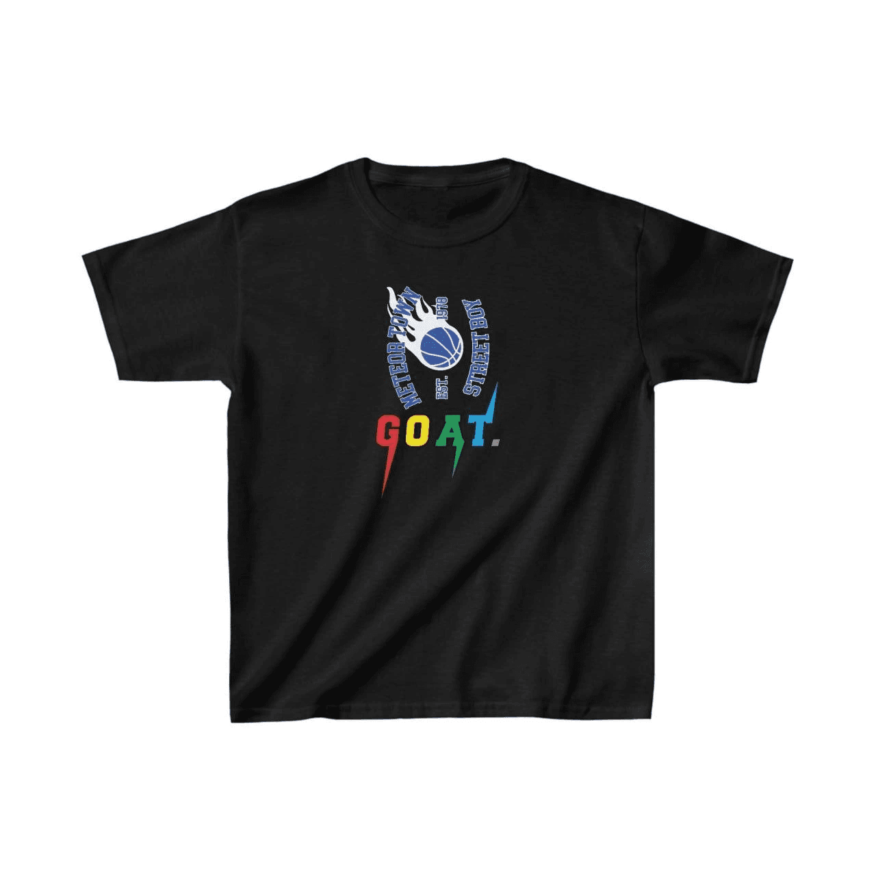 Unisex Çocuk Baskılı T-Shirt - Siyah