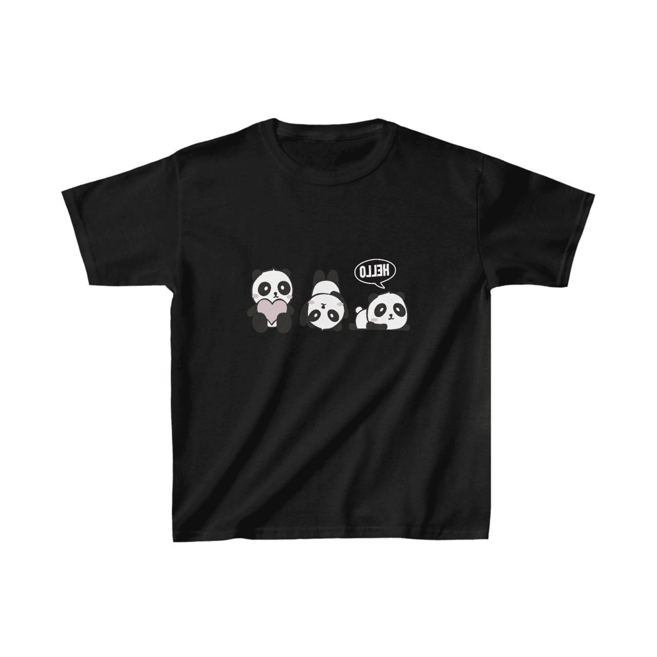 Unisex Çocuk Baskılı T-Shirt - Siyah