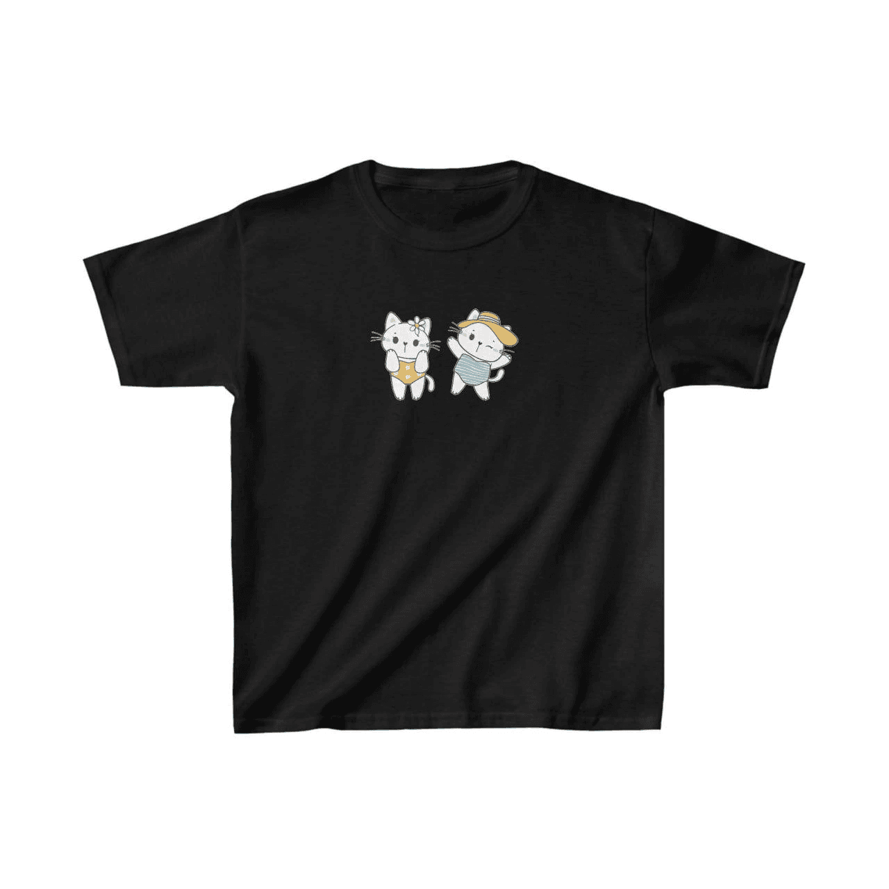 Unisex Çocuk Baskılı T-Shirt - Siyah