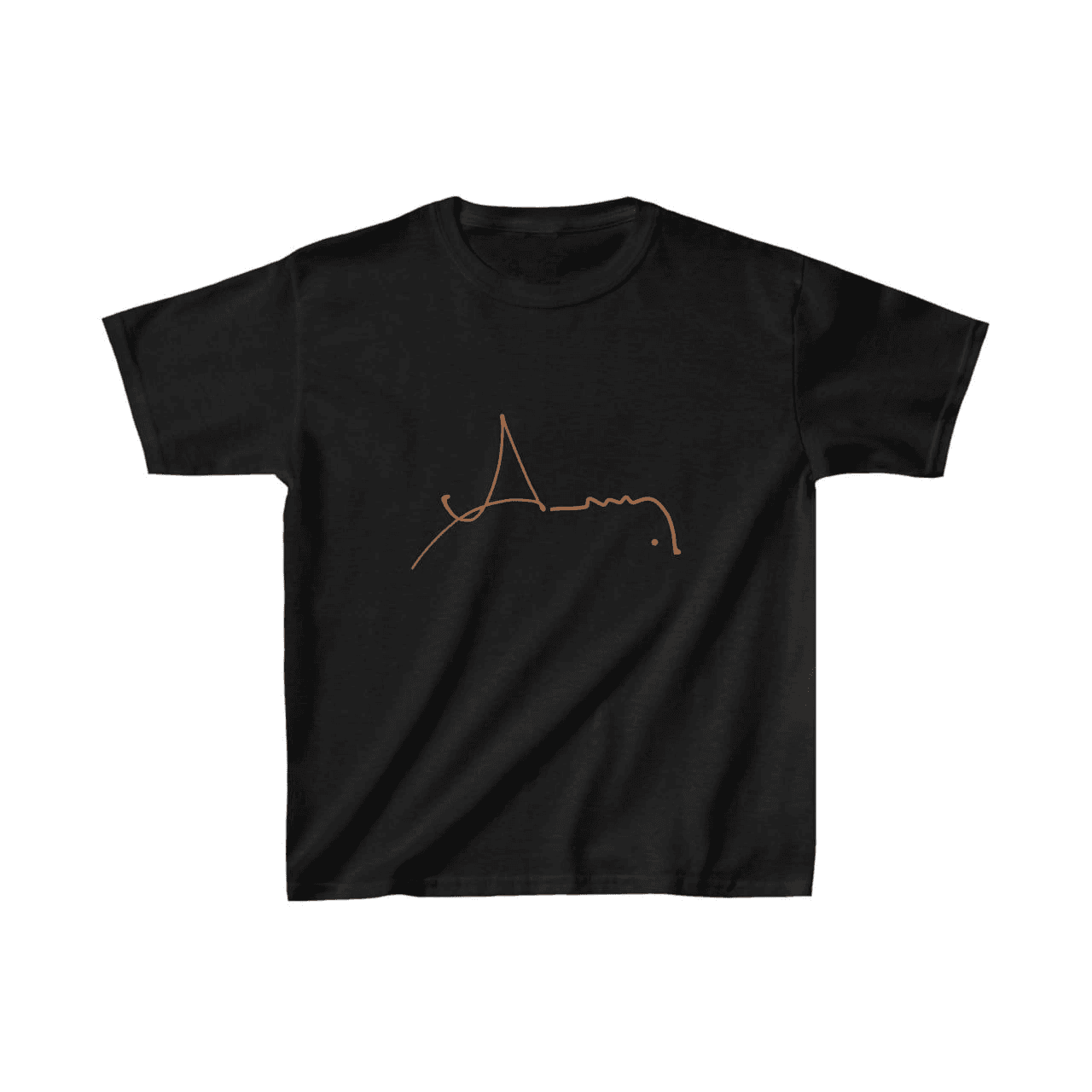 Unisex Çocuk Baskılı T-Shirt - Siyah