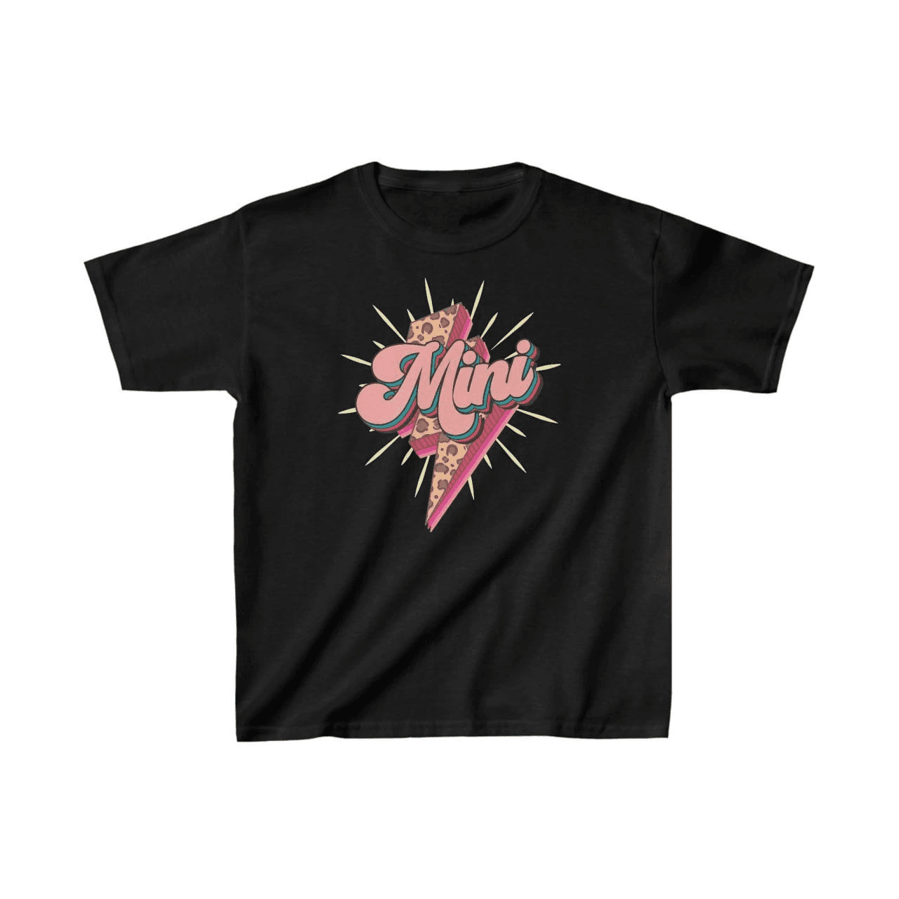 Unisex Çocuk Baskılı T-Shirt - Siyah