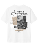 The Society Collection Amsterdam Oversize Unisex Tişört - Beyaz