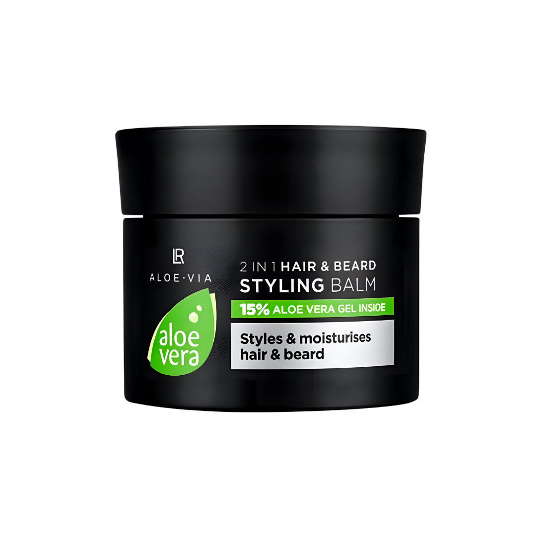 LR Aloe Via كريم تصفيف الشعر واللحية 2 في 1 سعة 50 مل | مظهر طبيعي وتثبيت مرن