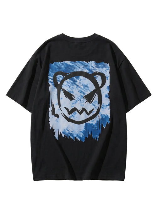 Blue Bear Oversize Men's T-shirt - Black