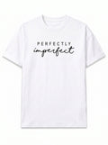 Perfectly Imperfect Oversize Erkek Tişört - Beyaz