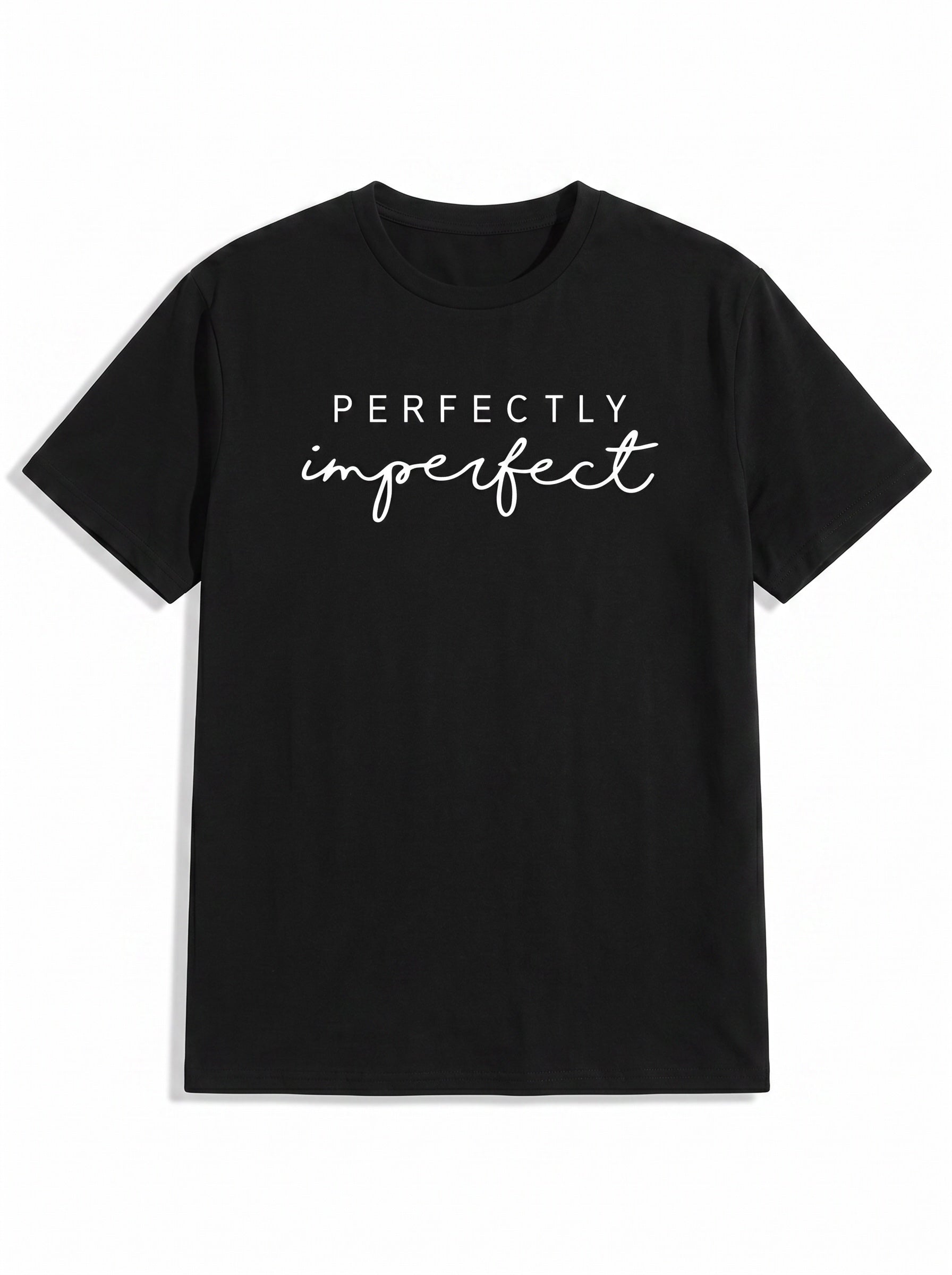 Perfectly Imperfect Oversize Erkek Tişört - Siyah