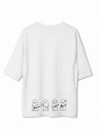 Ghost Crew Double Oversize Erkek Tişört - Beyaz