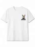 Rogue Bunny Oversize Erkek Tişört - Beyaz