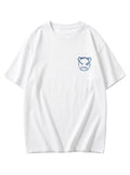 Blue Bear Oversize Erkek Tişört - Beyaz
