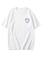 Blue Bear Oversize Erkek Tişört - Beyaz