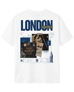 The Society Collection London Oversize Unisex Tişört - Beyaz