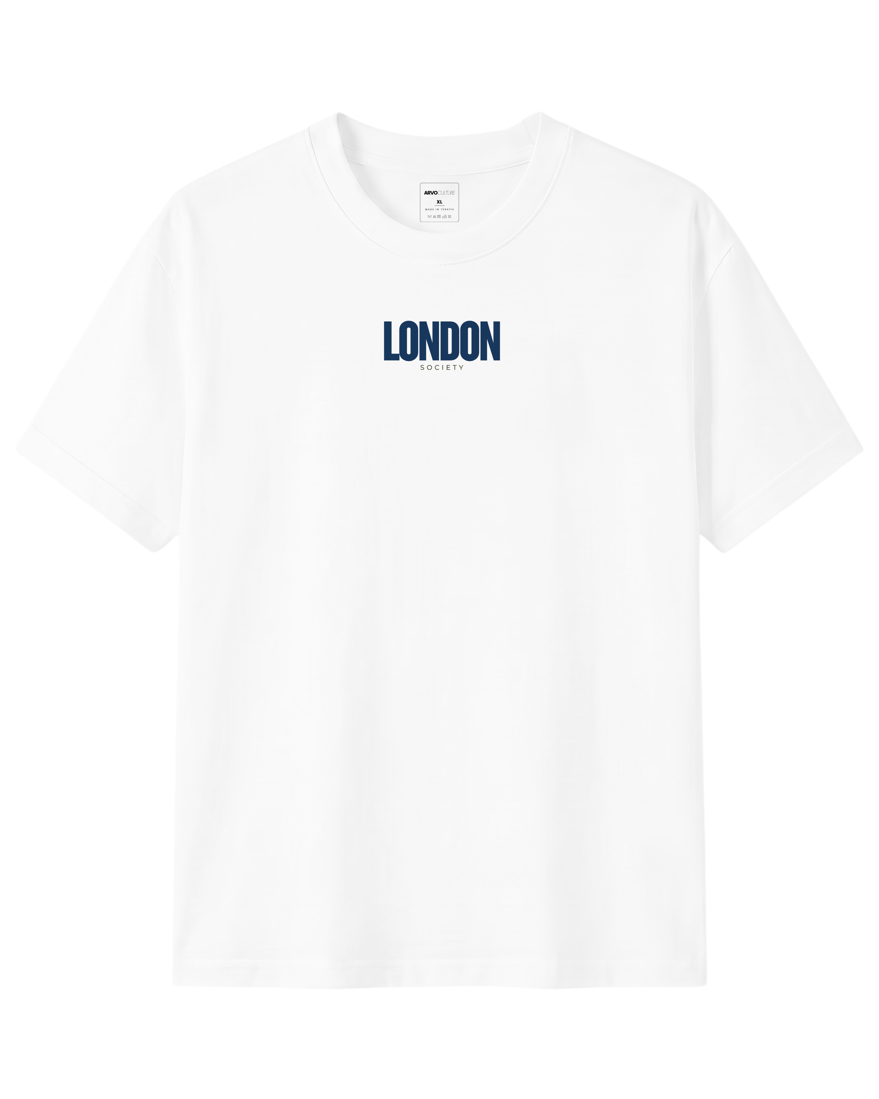 The Society Collection London Oversize Unisex Tişört - Beyaz