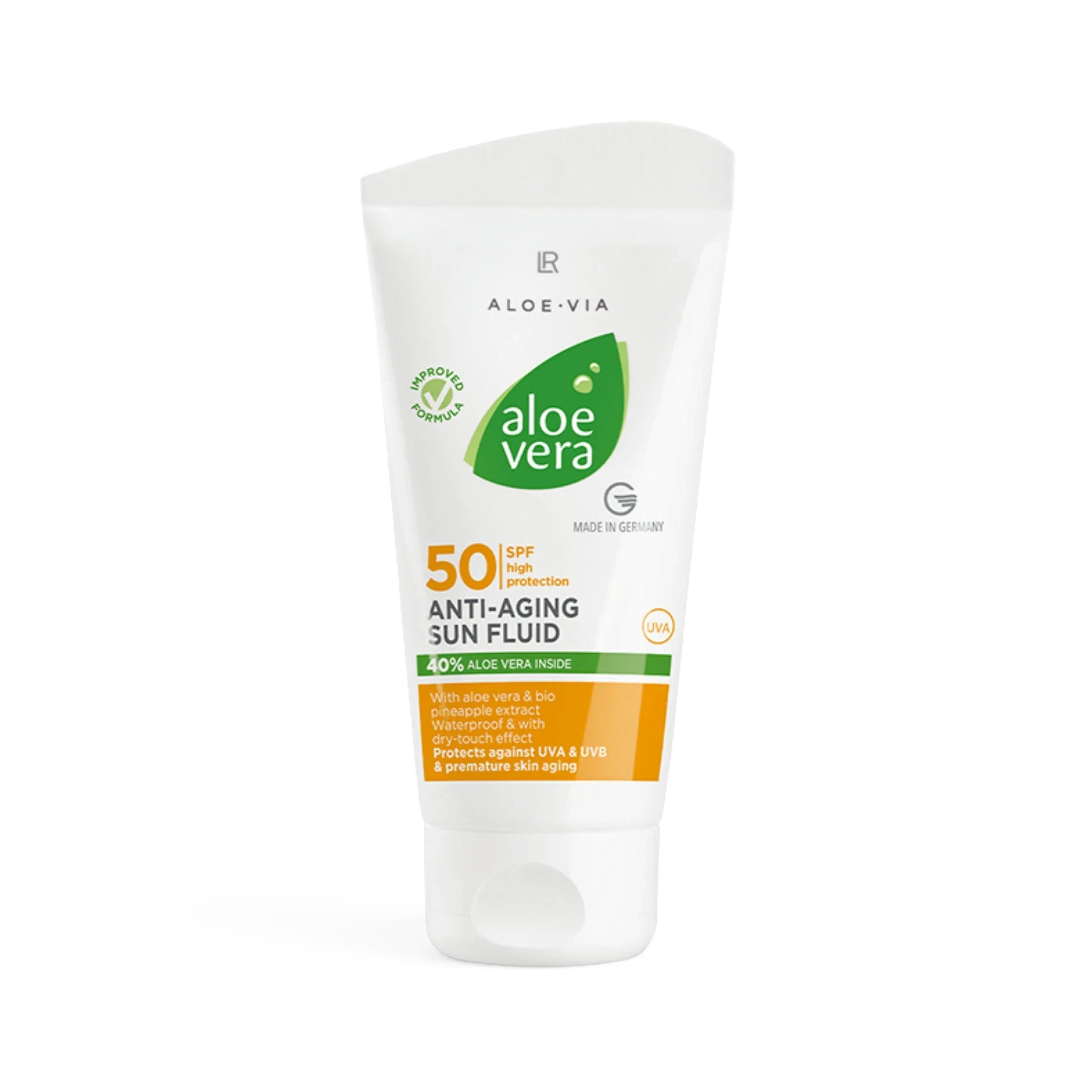 واقي الشمس المقاوم لعلامات التقدم في العمر LR ALOE VIA SPF 50 بحجم 50 مل | حماية عالية وعناية بالبشرة