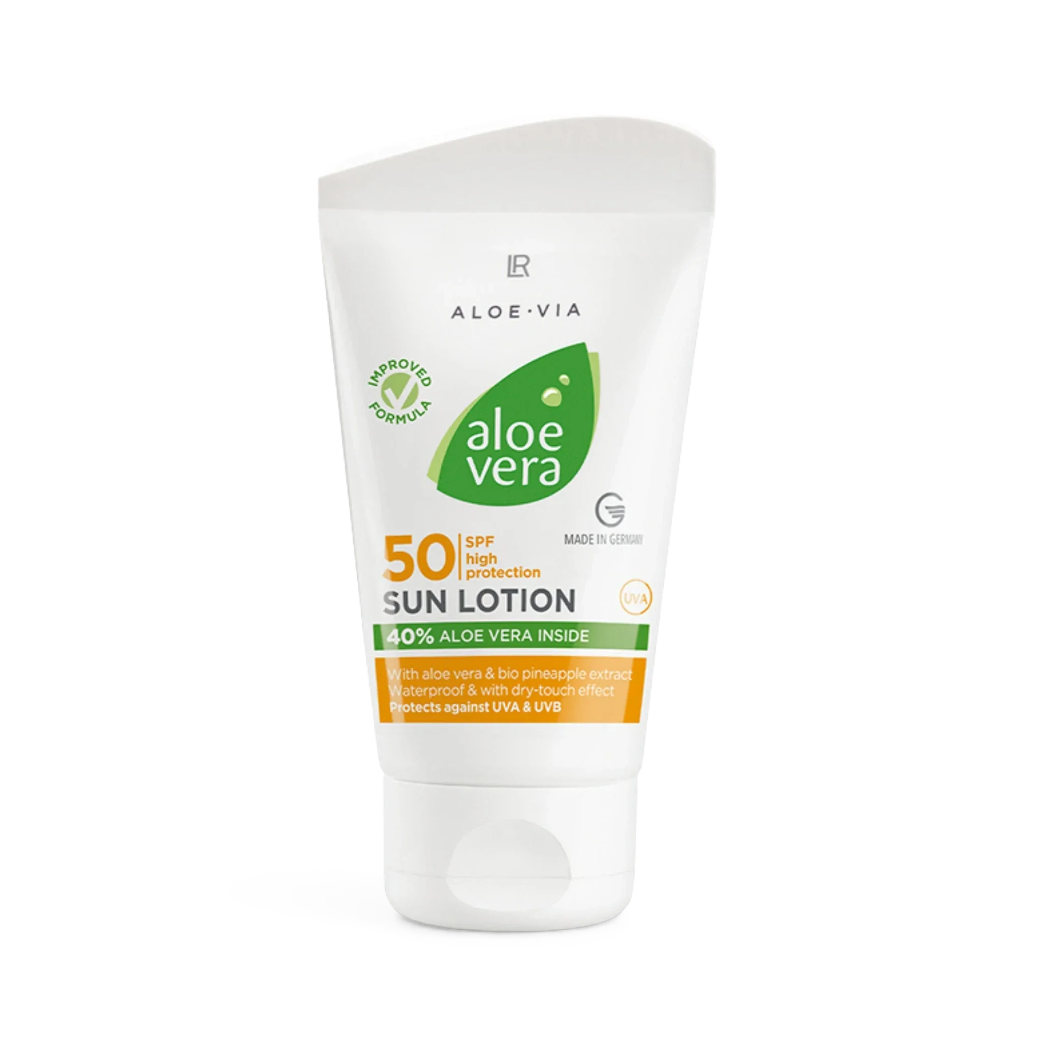 LR ALOE VIA لوشن الحماية من الشمس SPF 50 75 مل | للبشرة الحساسة وحماية عالية